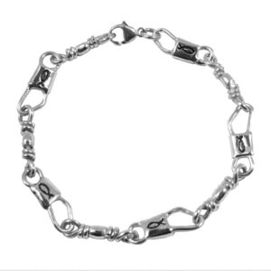 -ACTS Sterling Silver Fishers Of Men Bracelet With Christian Fish (Ichthus)