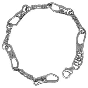 -Emaús  Sterling Silver Fishers of Men Bracelet with Christian Cross